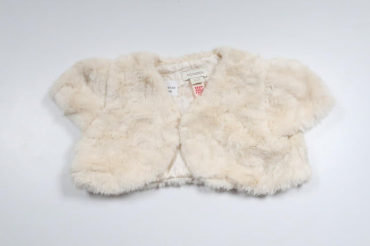 Bolero i fuskpäls från Monsoon - Storlek 74/80 - Benvit