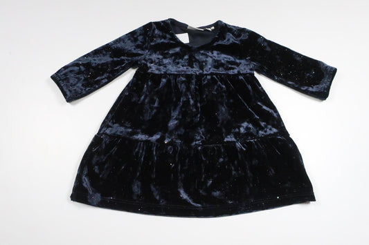 Klänning i velour från Name It - Storlek 62 - Marinblå