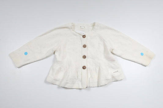 Stickad kofta från Newbie - Storlek 62 - Vit