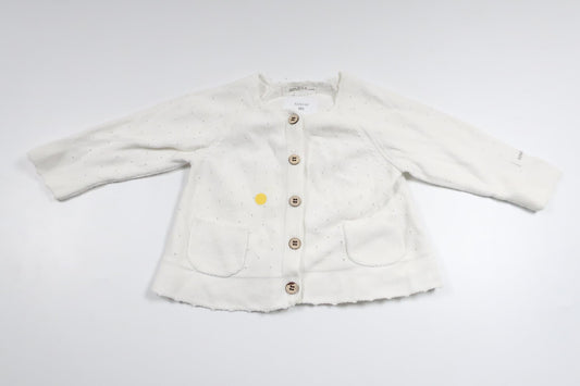 Stickad kofta från Newbie - Storlek 62 - Vit