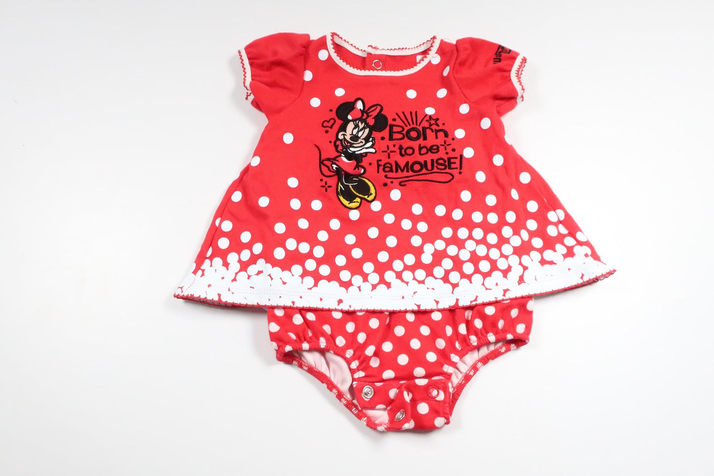 Klänning med inbyggd body Mimmi från Disney - Storlek 68 - Röd