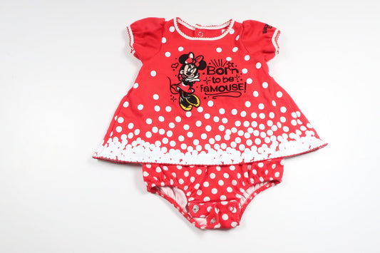 Klänning med inbyggd body Mimmi från Disney - Storlek 68 - Röd