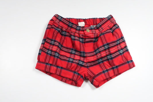 Rutiga shorts från H&M - Storlek 68 - Röd