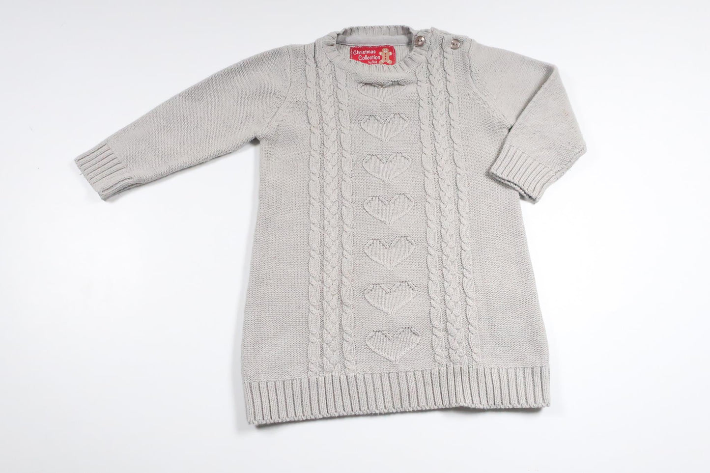 Stickad klänning från Skill - Storlek 80 - Grå