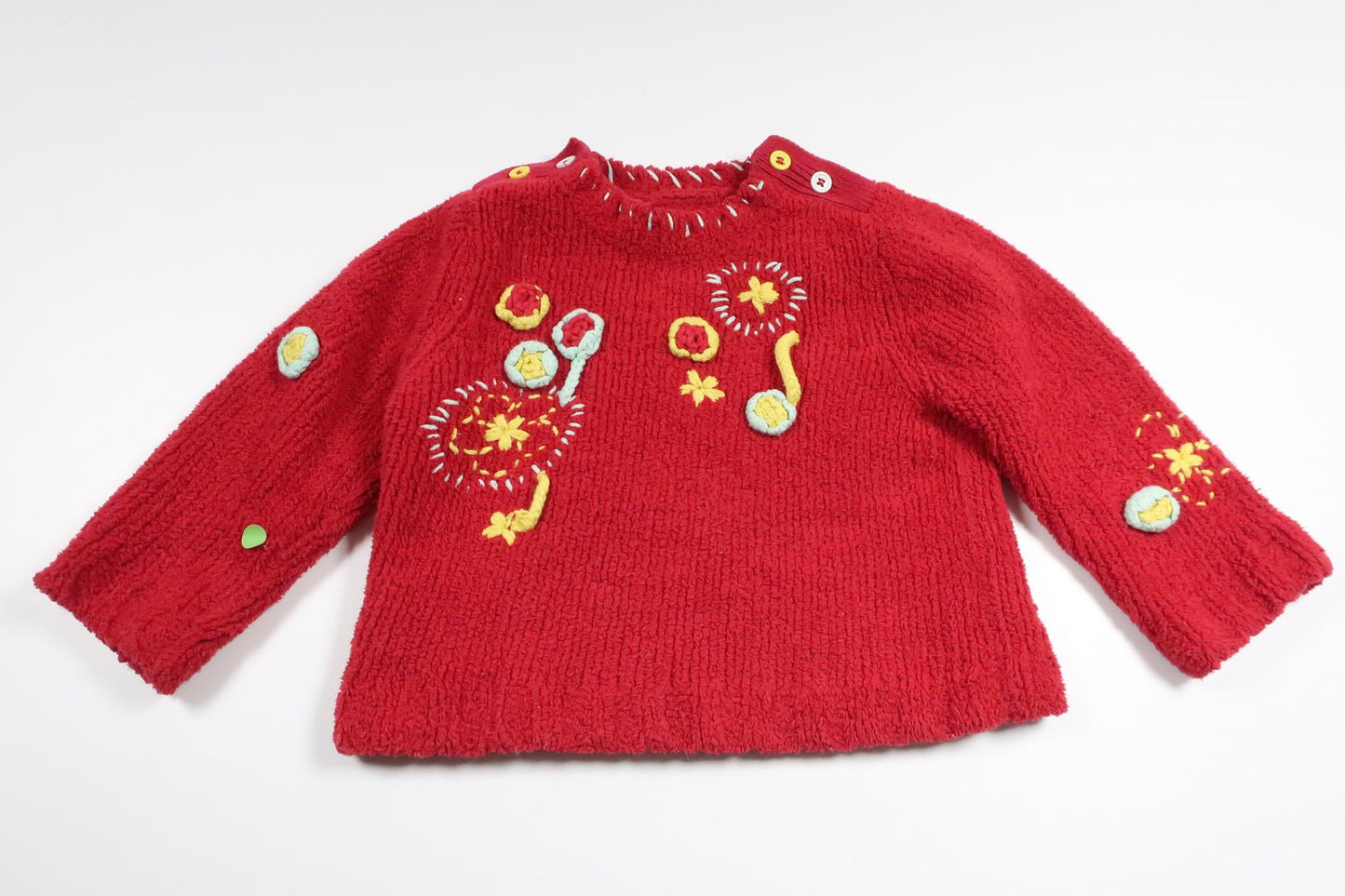 Stickad tröja från Marese - Storlek 80/86 - Röd