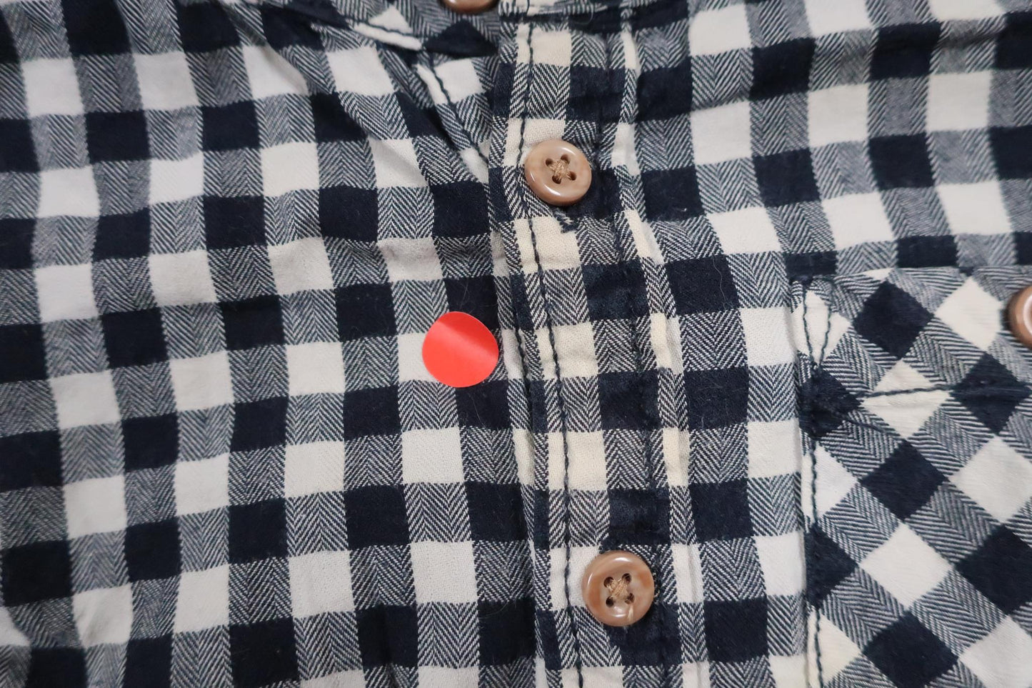 Rutig skjorta från Lindex - Storlek 92 - Marinblå