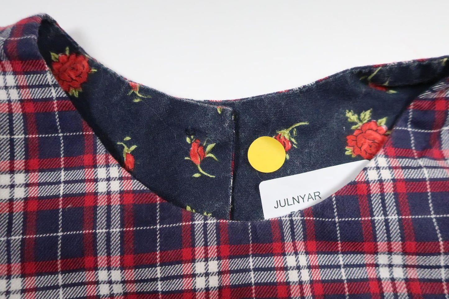 Rutig klänning från Maritas - Storlek 74 - Blå