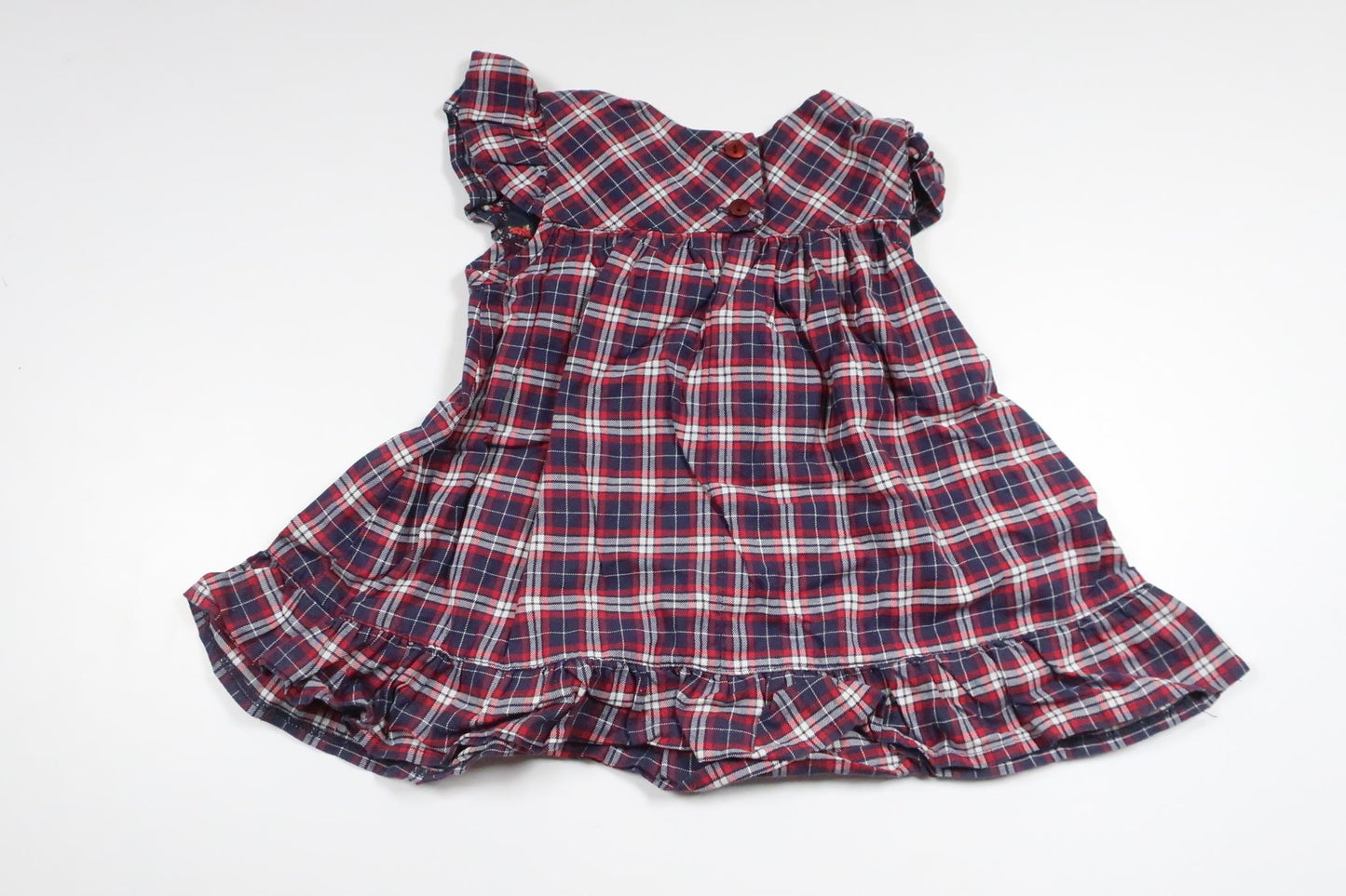 Rutig klänning från Maritas - Storlek 74 - Blå