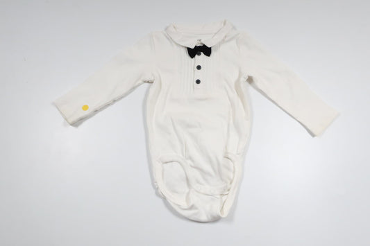 Finbody med fluga från H&M - Storlek 68 - Vit