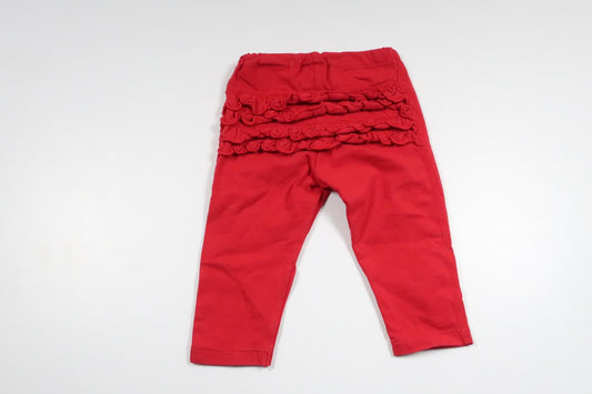 Byxor med volang från Polarn o. Pyret - Storlek 62 - Röd