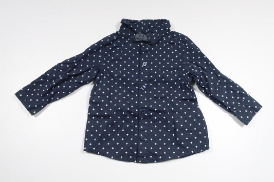 Skjorta med inbyggd fluga från La Redoute - Storlek 68 - Marinblå