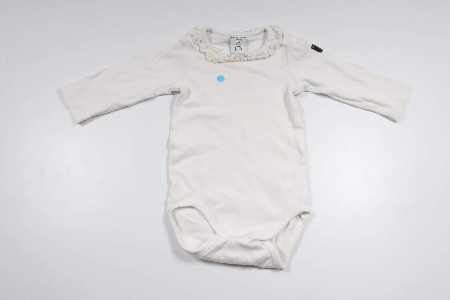 Body med krage från Polarn o. Pyret - Storlek 68 - Vit