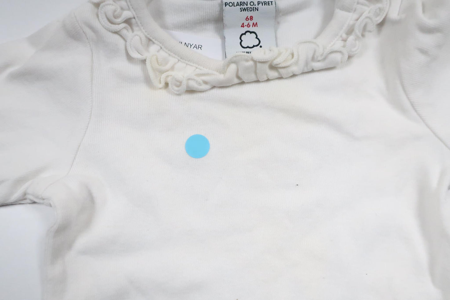 Body med krage från Polarn o. Pyret - Storlek 68 - Vit