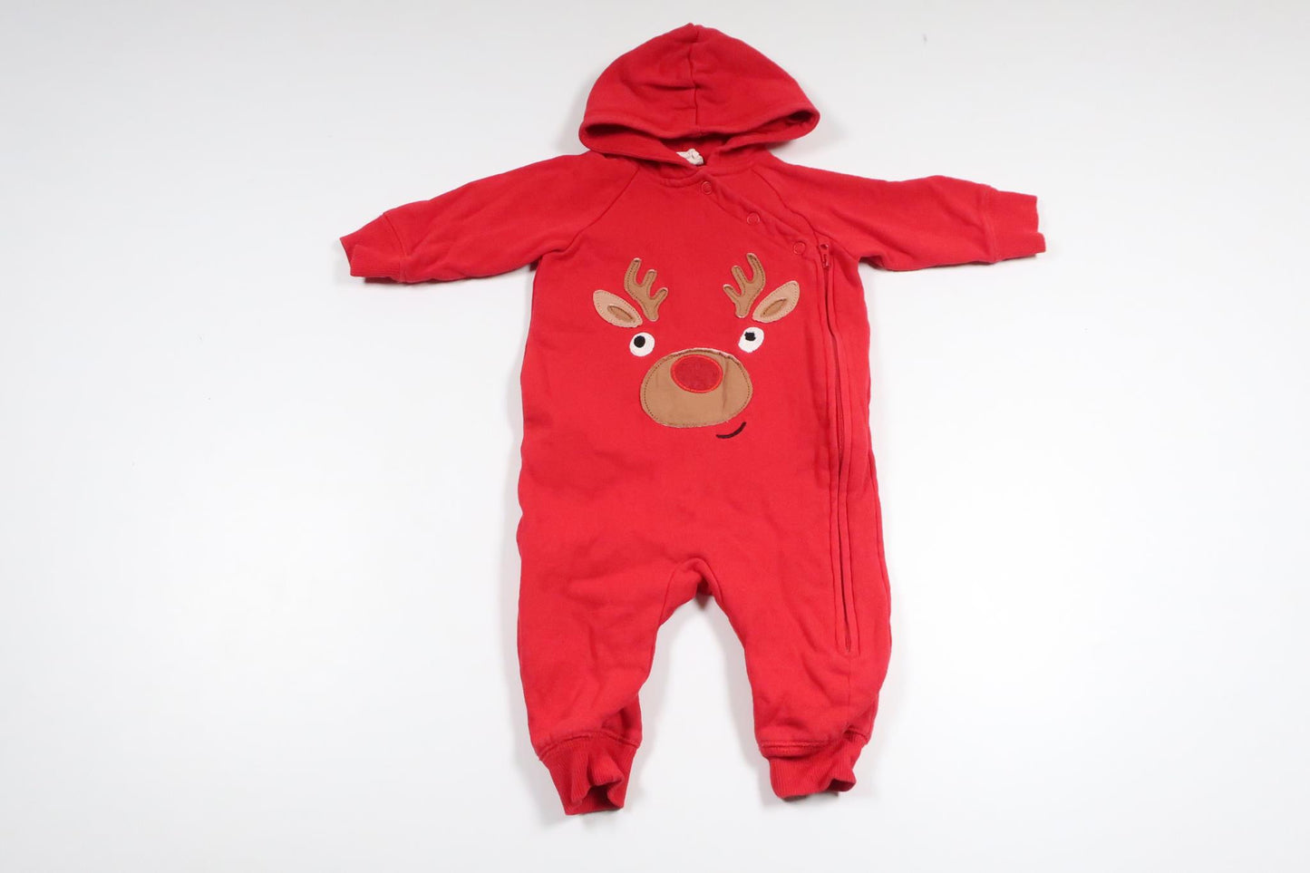 Jumpsuit med Rudolph/Julmotiv från Kappahl - Storlek 62 - Röd