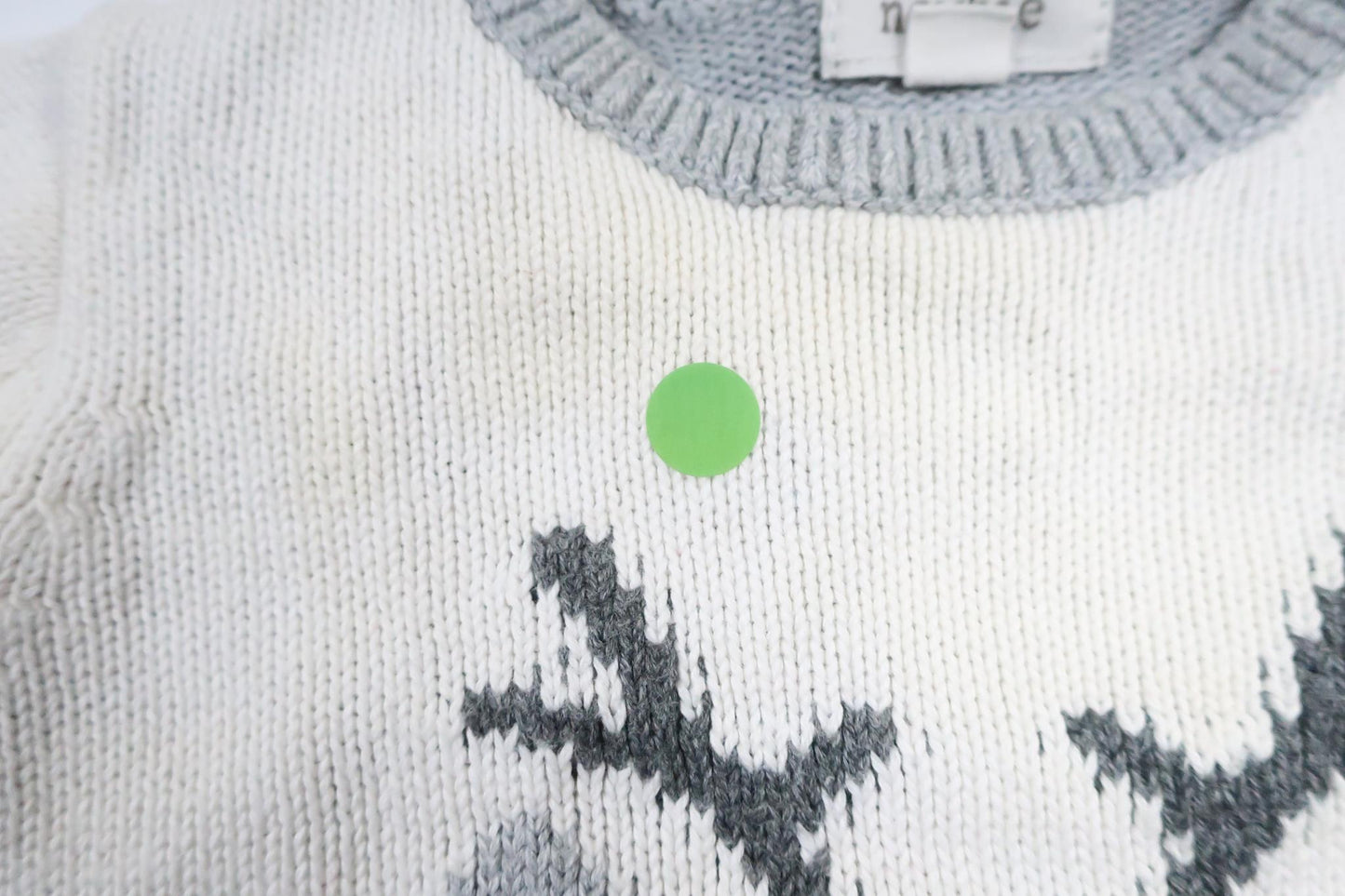 Stickad tröja från Newbie - Storlek 62 - Grå