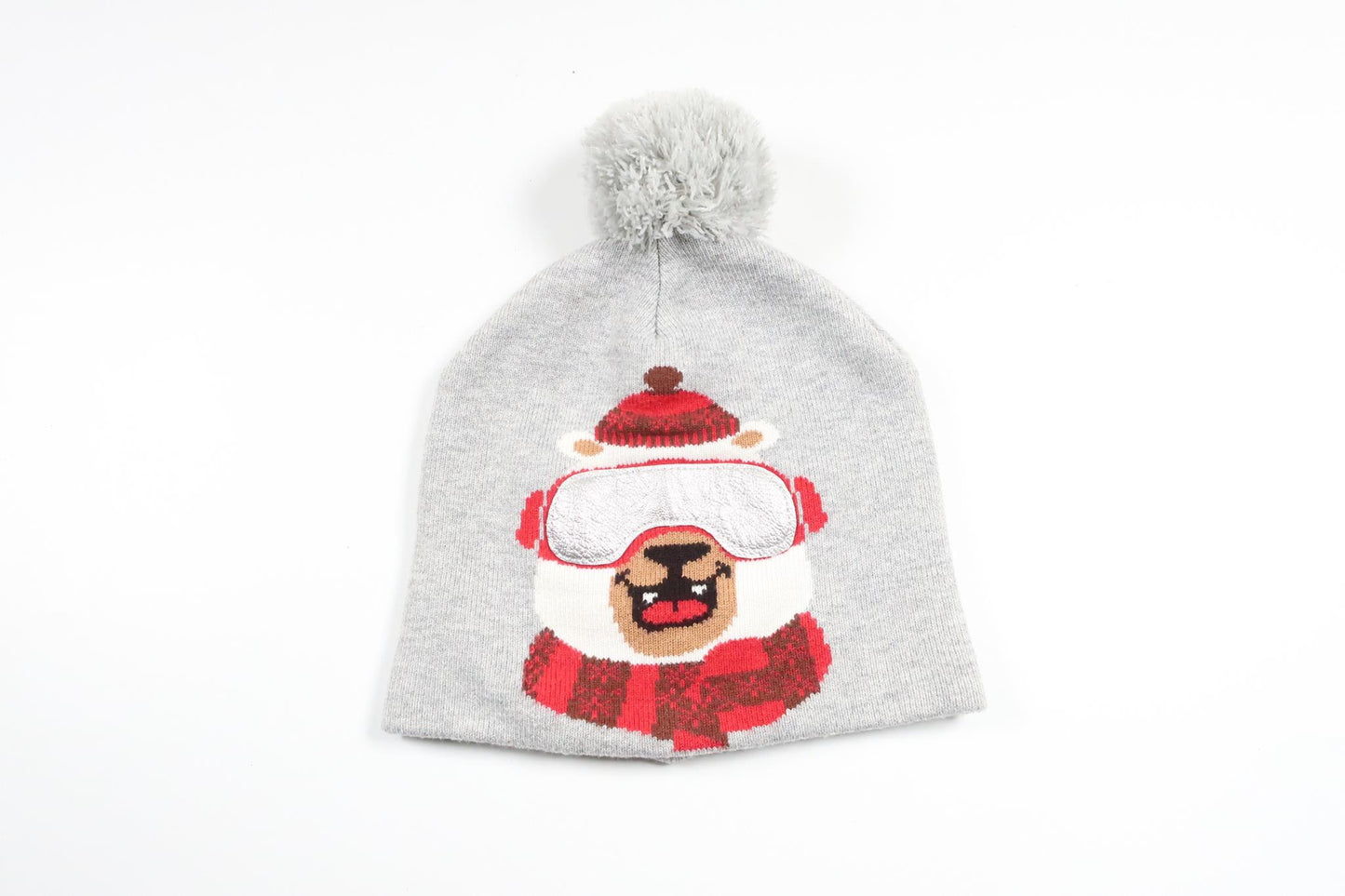 Mössa med isbjörn från H&M - Storlek 110/116 - Grå