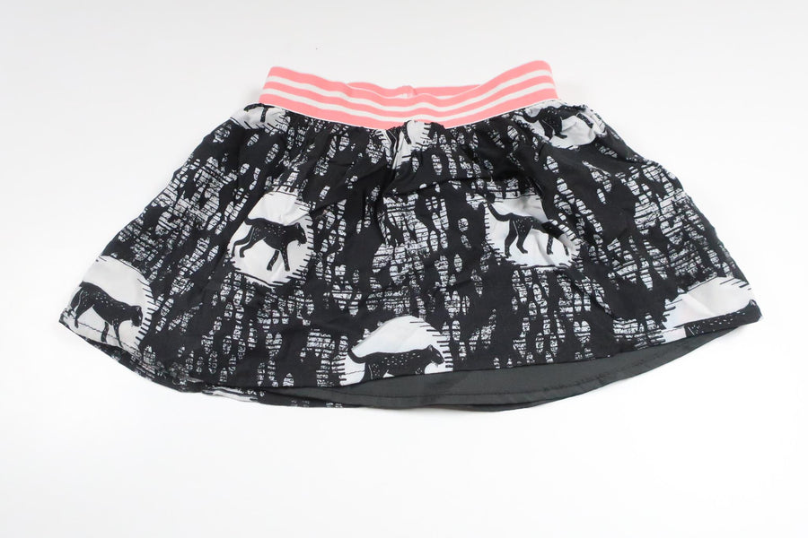 Kjol med svart panter från Lindex - Storlek 92 - Svart