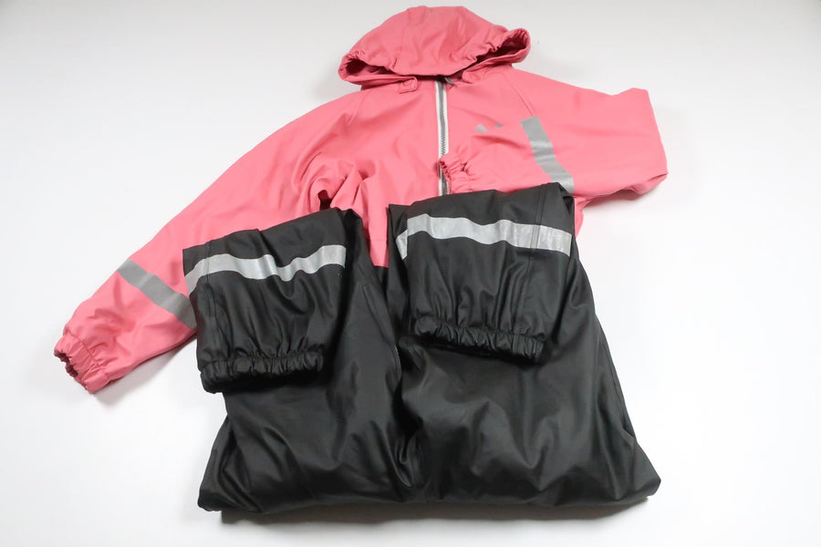 Fodrad regnoverall från Funk - Storlek 122/128 - Rosa
