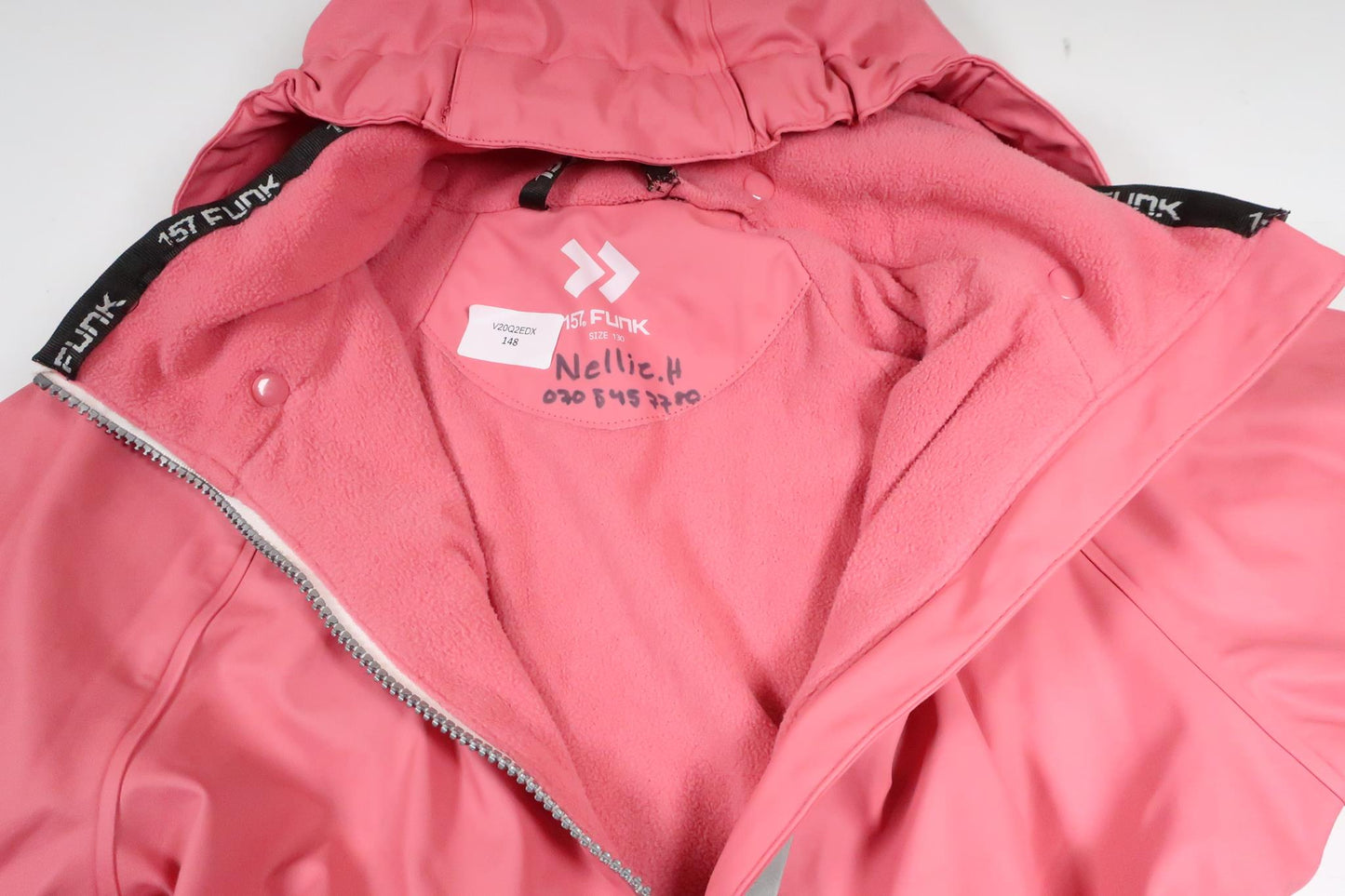 Fodrad regnoverall från Funk - Storlek 122/128 - Rosa