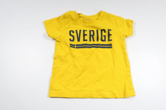 T-shirt Sverige från Okänt - Storlek 74/80 - Gul