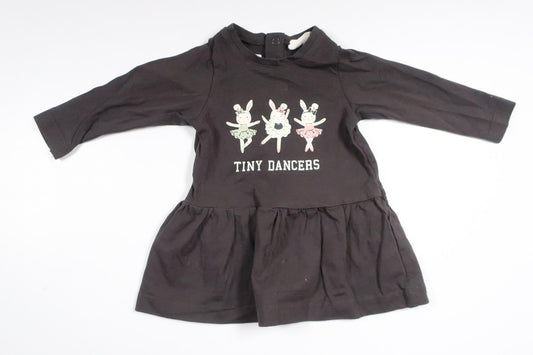 Klänning med kaniner från Kappahl - Storlek 62 - Grå