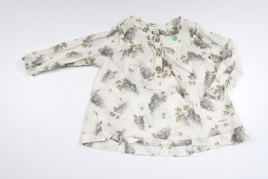 Blommig tunika från Newbie - Storlek 68 - Benvit