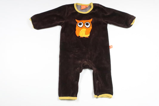 Pyjamas i fleece från Lipfish - Storlek 62/68 - Brun