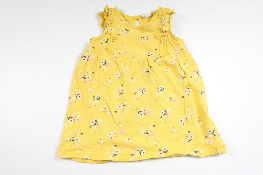 Blommig klänning från H&M - Storlek 68 - Gul