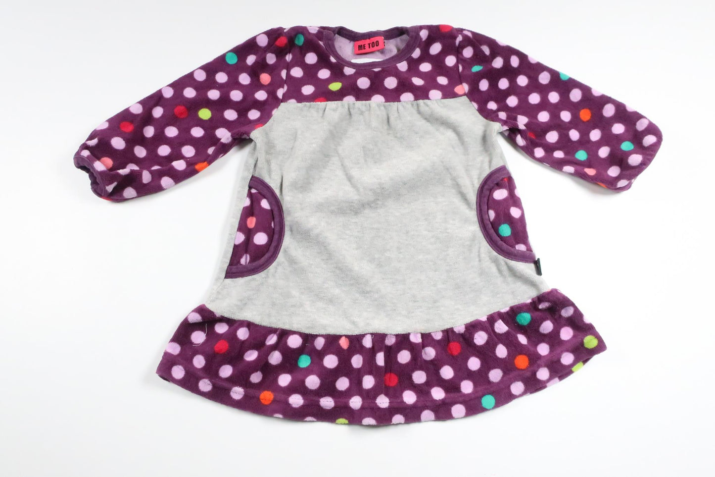 Klänning i fleece från MeToo - Storlek 74 - Multi