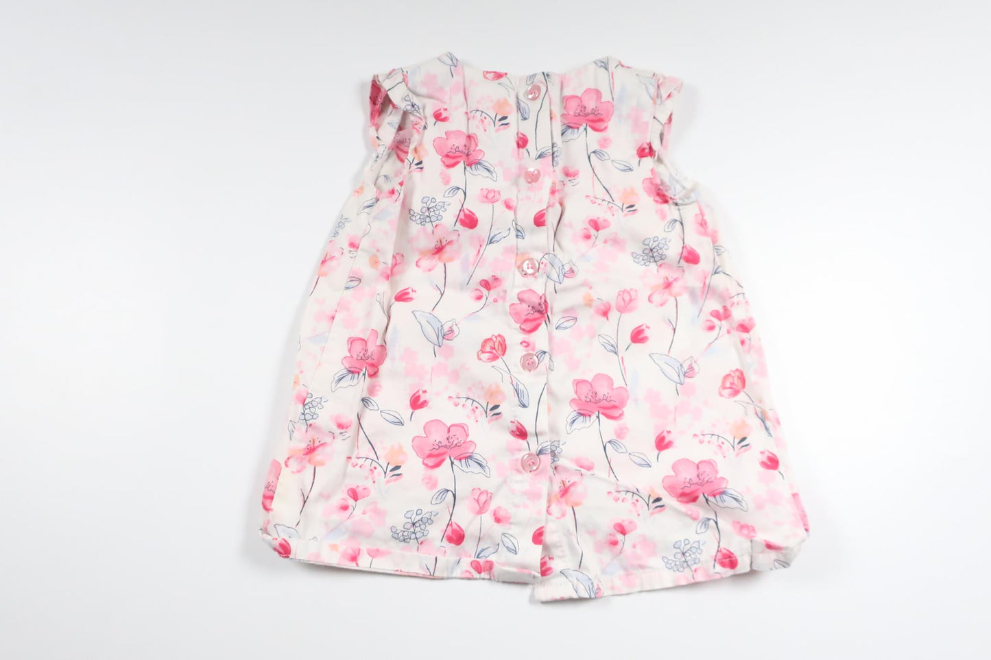 Blommig klänning från Baby Club by C&A - Storlek 68 - Vit
