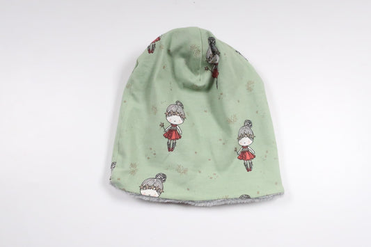 Fleecefodrad mössa från Kafare Design - Storlek 62/68 - Grön