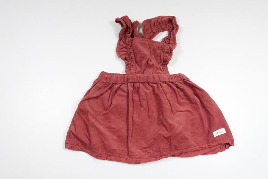 Hängselkjol från Newbie - Storlek 74 - Vinröd