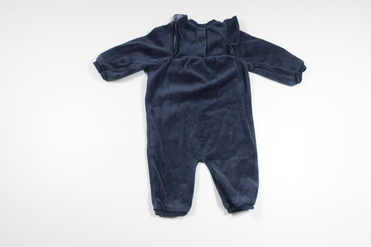 Jumpsuit med volang i fleece från Minimarket - Storlek 68 - Marinblå