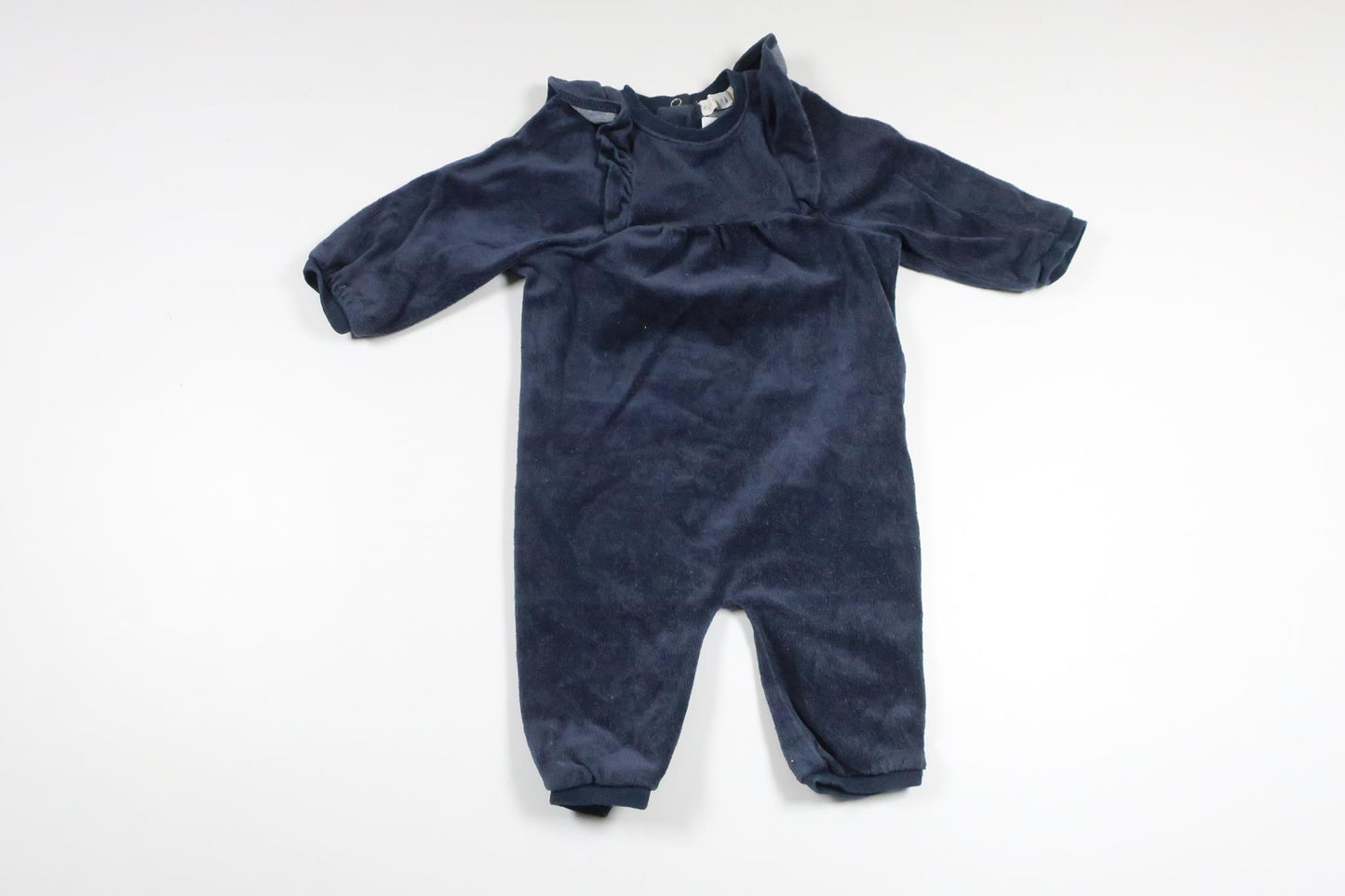 Jumpsuit med volang i fleece från Minimarket - Storlek 68 - Marinblå