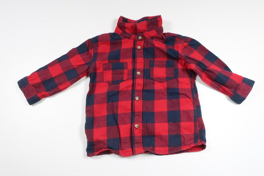 Rutig skjorta från H&M - Storlek 74 - Röd