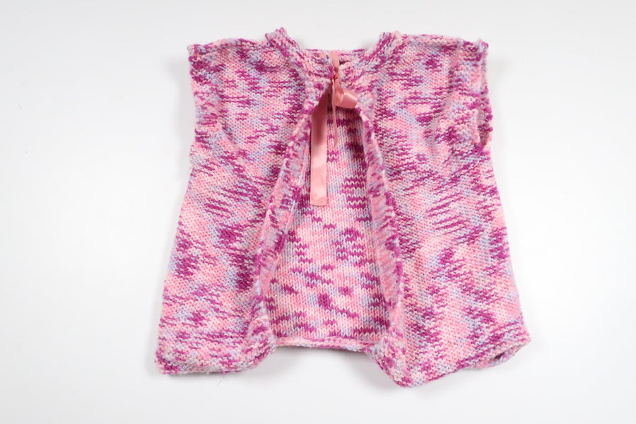 Stickad väst från Okänt - Storlek 86/92 - Rosa