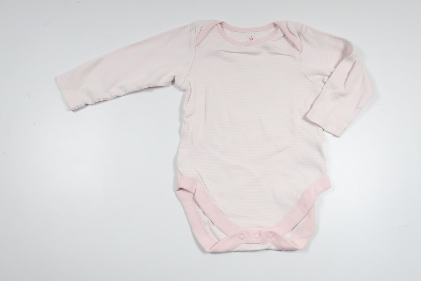 Randig body från Next - Storlek 80 - Rosa