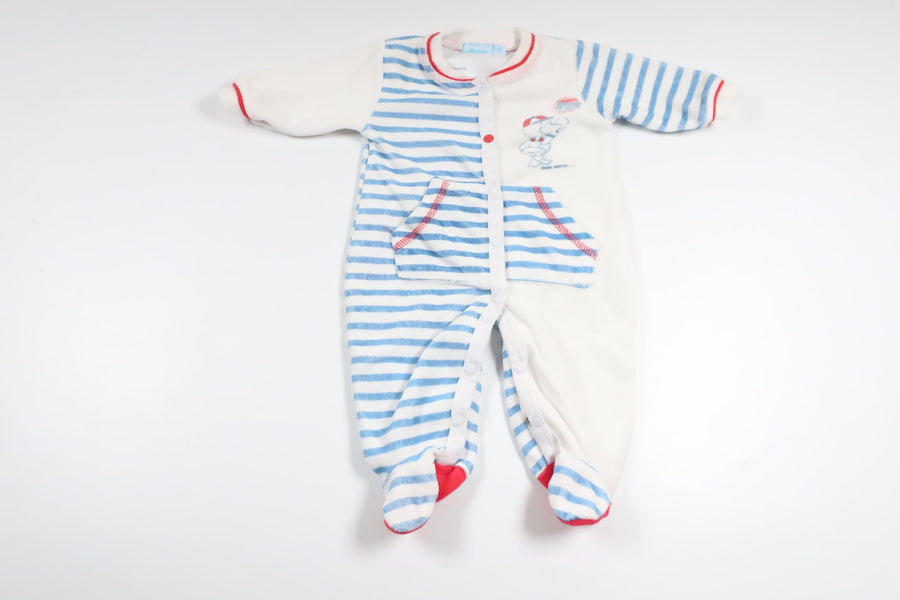 Pyjamas i fleece från Baby In Time - Storlek 56 - Vit