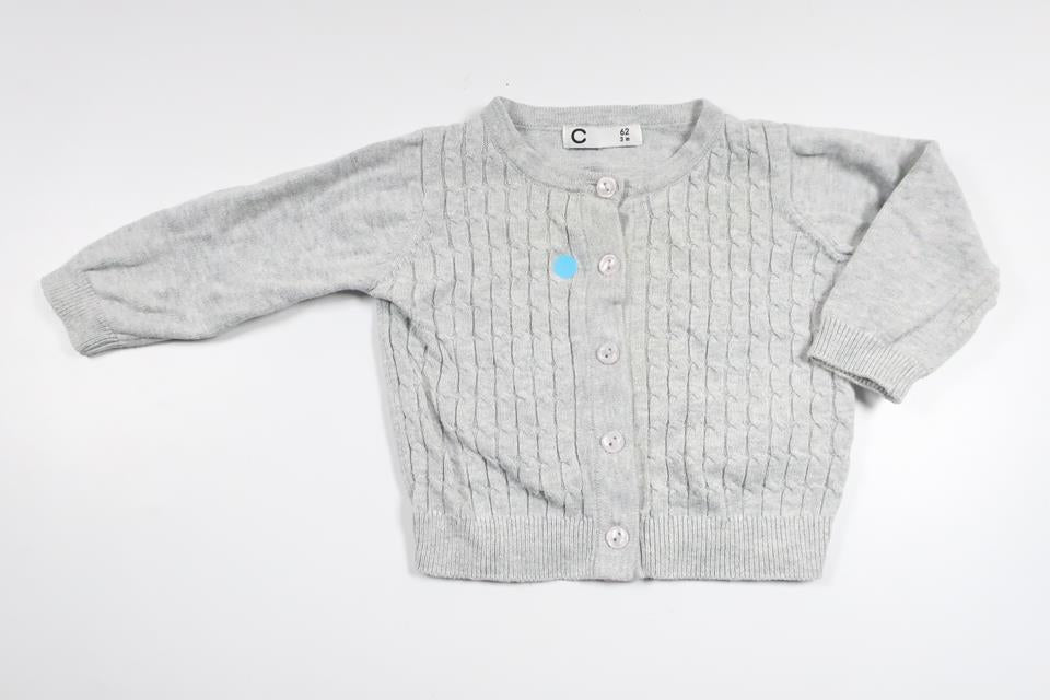 Stickad kofta från Cubus - Storlek 62 - Grå