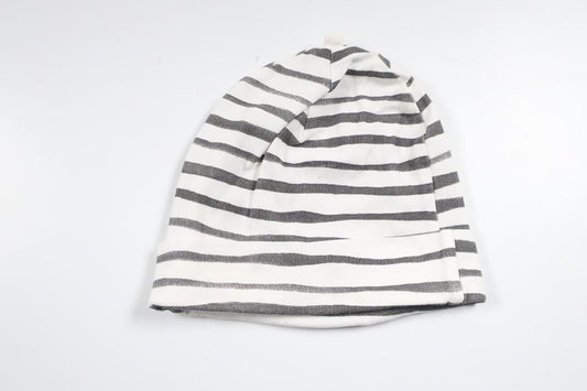 Randig mössa från H&M - Storlek 62/68 - Vit