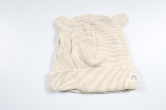 Ribbad mössa från Lindex - Storlek 36/68 - Beige
