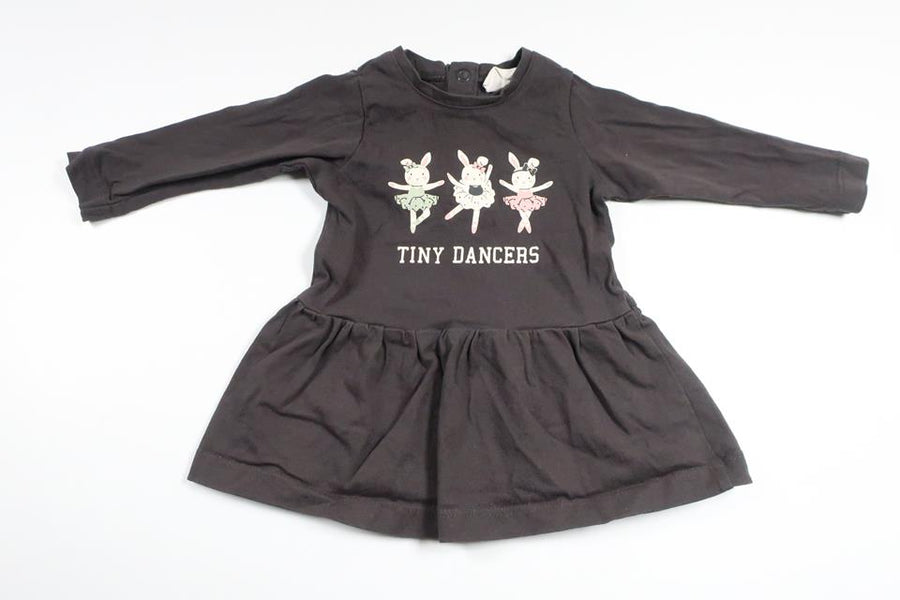 Klänning med kaniner från Kappahl - Storlek 62 - Grå