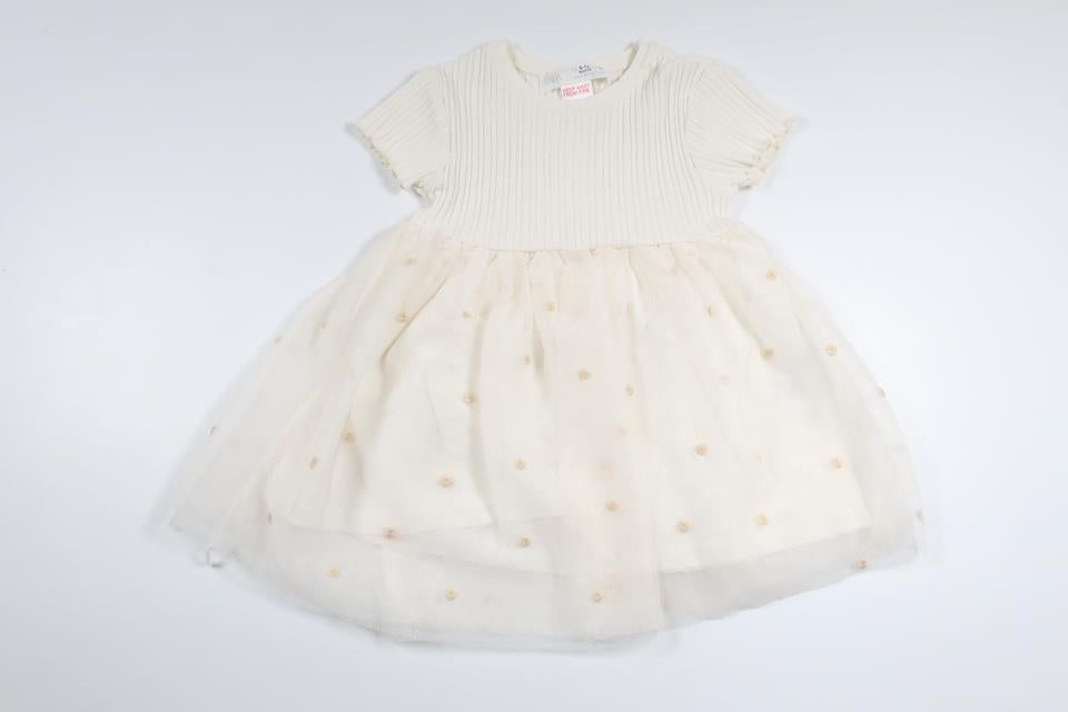 Festklänning/tyllklänning från Zara - Storlek 74/80 - Benvit