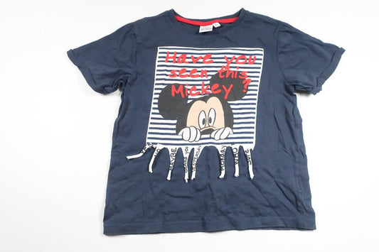 T-shirt med Musse Pigg från Disney - Storlek 128 - Marinblå
