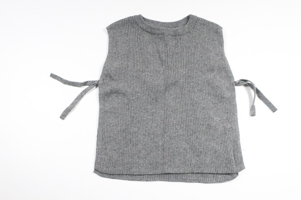 Väst (trä över huvud väst) i ullmix från Minimarket - Storlek 74/80 - Grå