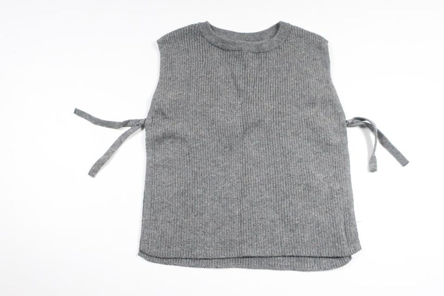 Väst (trä över huvud väst) i ullmix från Minimarket - Storlek 74/80 - Grå