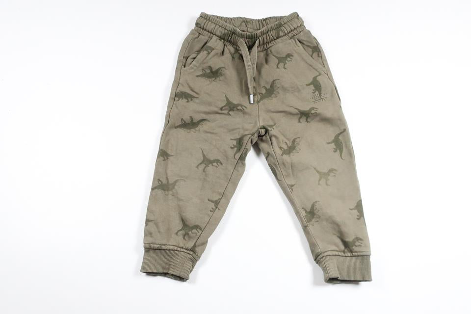 Byxor med dinosaurier från Kappahl - Storlek 86 - Grön