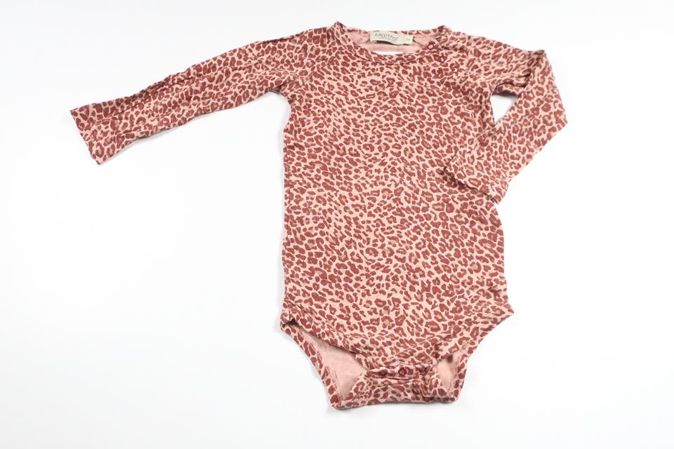 Leopard print bodysuit from MarMar Copenhagen - Size 74 - Burgundy