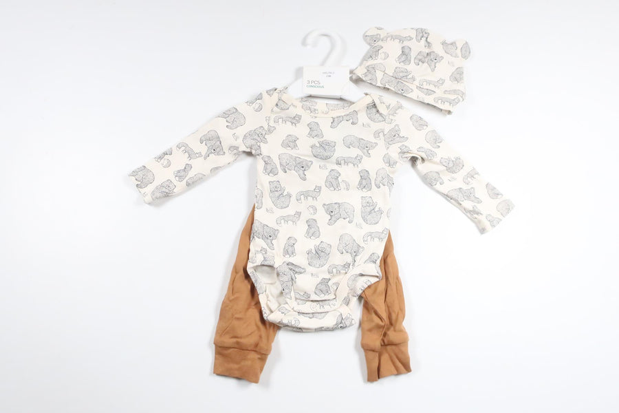 Set med 3 delar från H&M - Storlek 62 - Vit