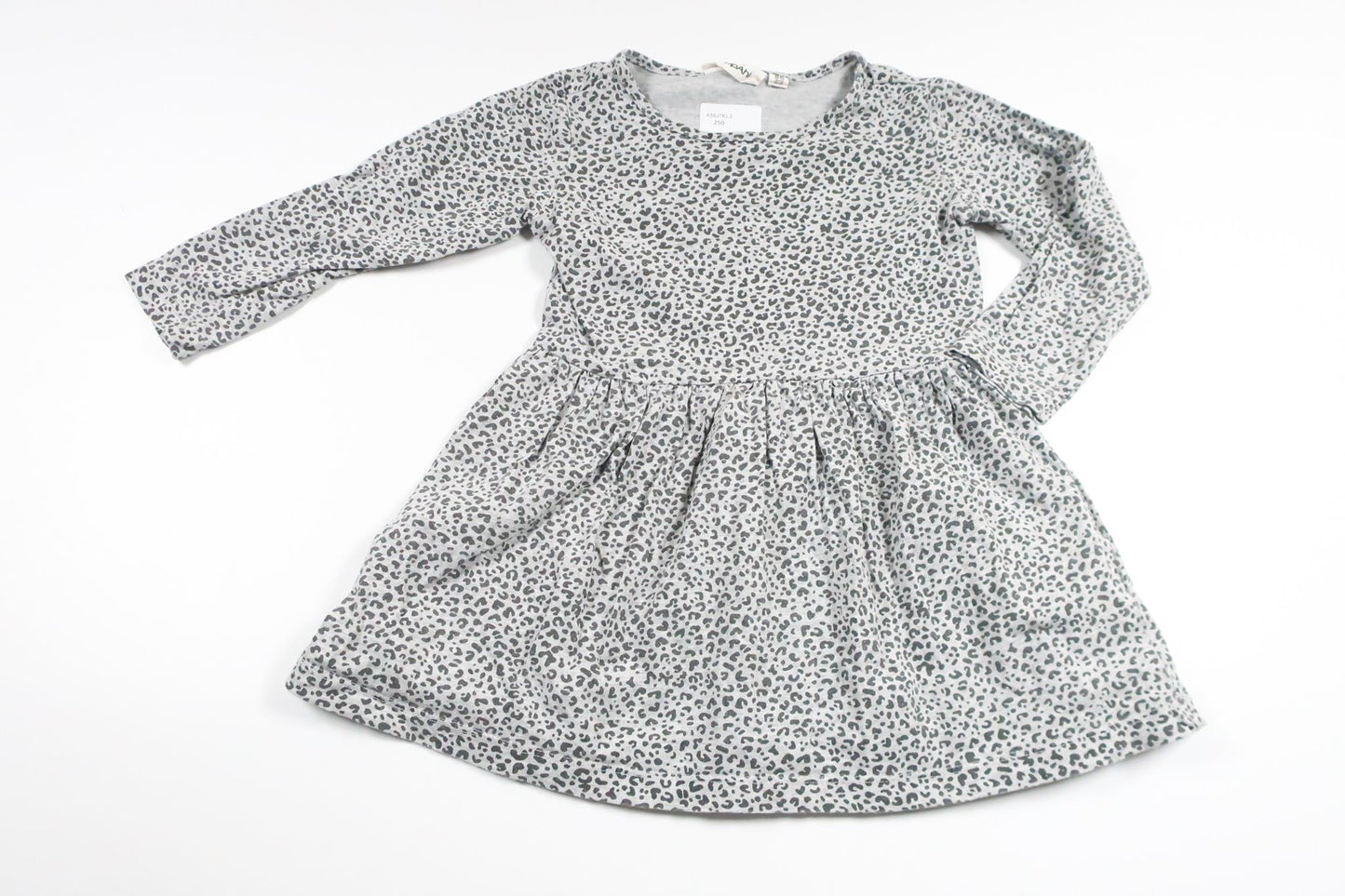 Leopardmönstrad klänning från Kappahl - Storlek 86/92 - Grå